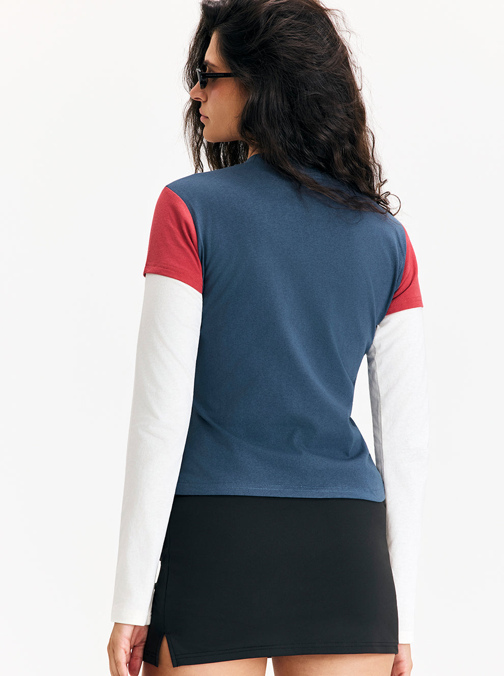 חולצה ארוכה Color Block