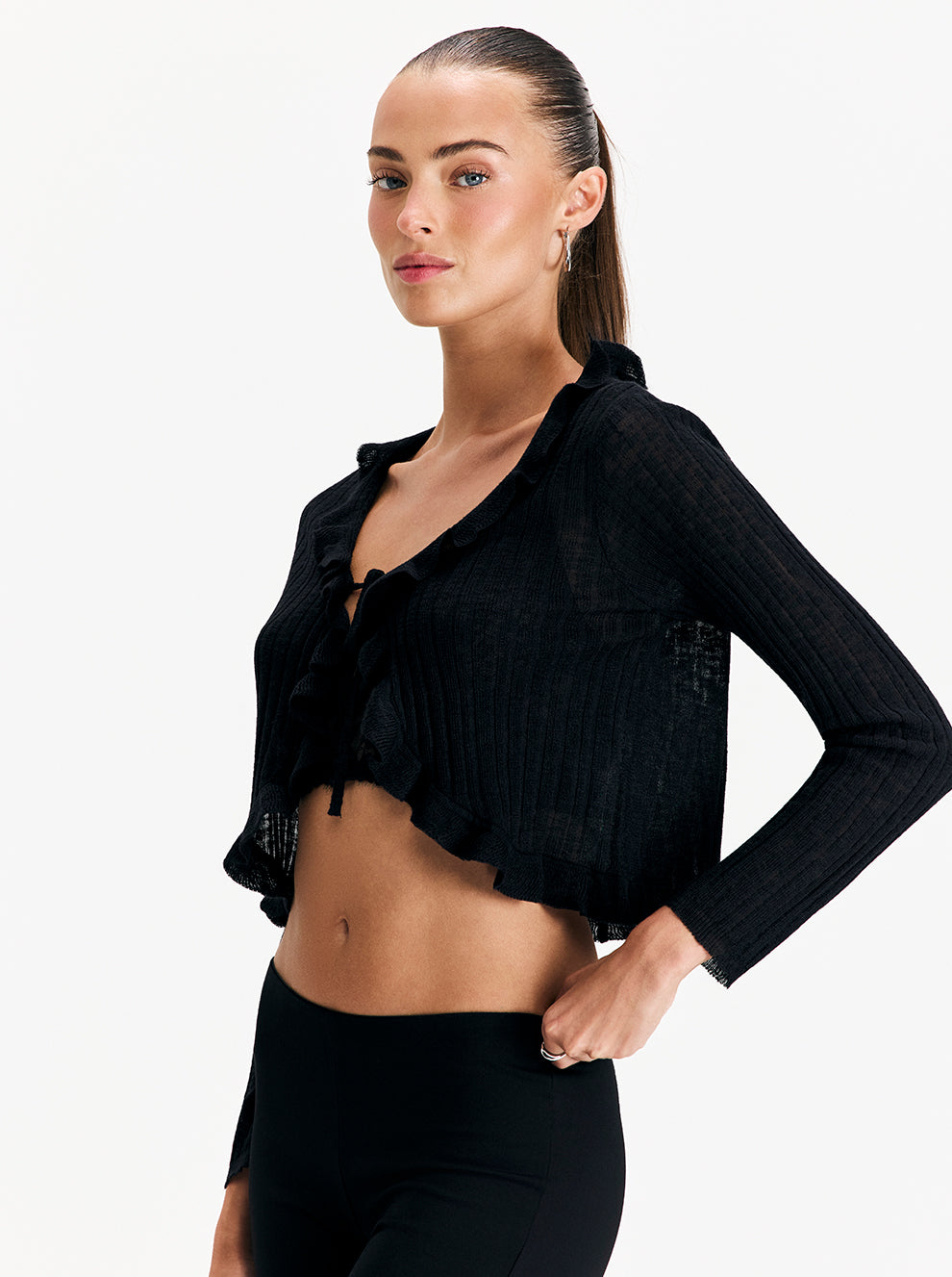 קרדיגן Ruffle Knit
