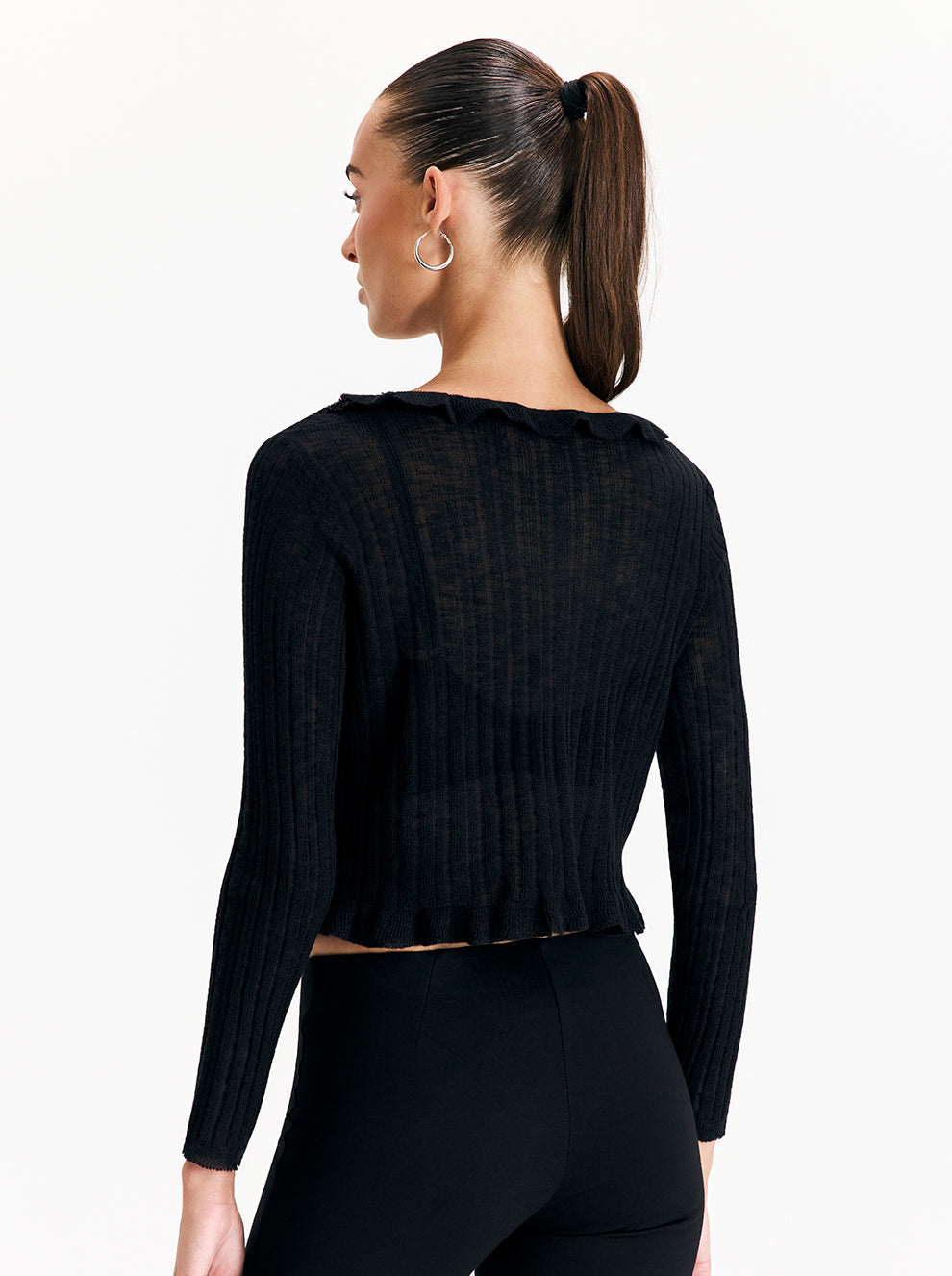 קרדיגן Ruffle Knit