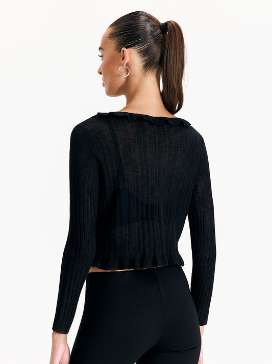 קרדיגן Ruffle Knit