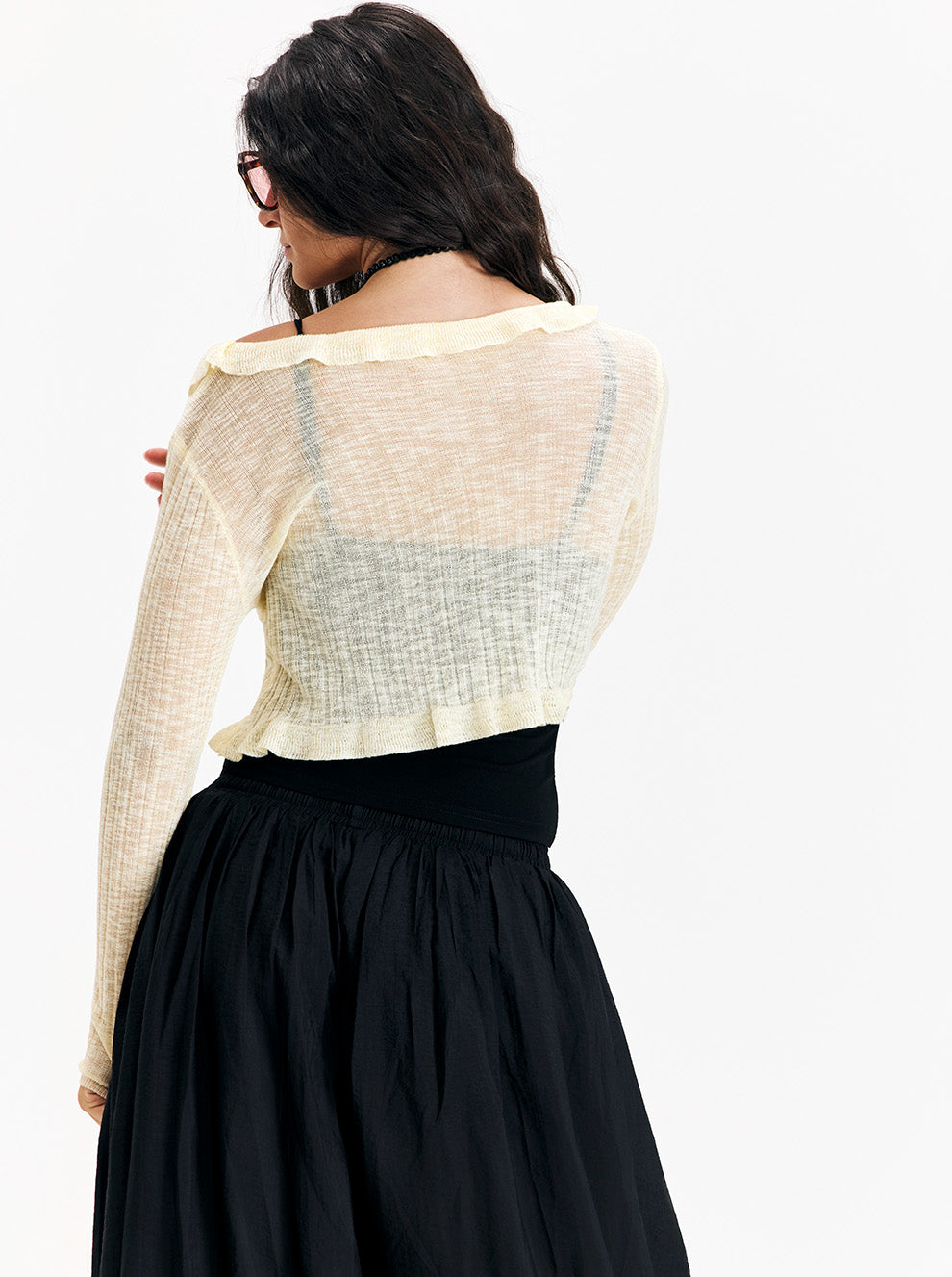 קרדיגן Ruffle Knit