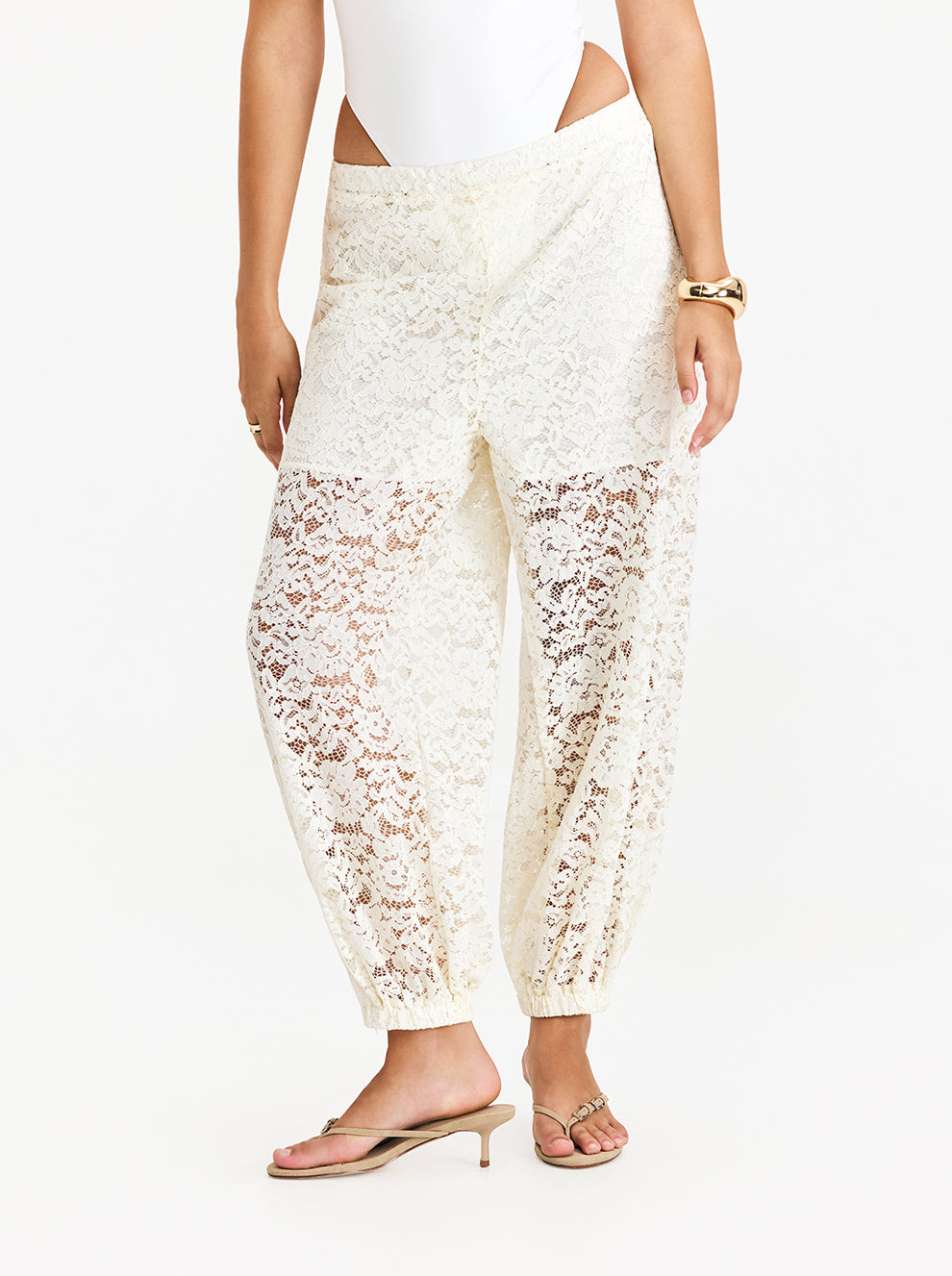 מכנסי תחרה ארוכים Full Lace
