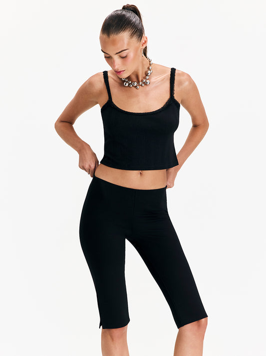 טייץ קפרי עם שרוך Black Capri